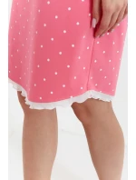 Dámská noční košile model 21236215 Růžová s bílou vzor - Cana Dámská noční košile model 21236215 Růžová s bílou vzor - Cana