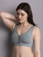 Lynn tvarovaná chirurgická podprsenka, predné zapínanie 5738X sivá melanž - Anita Care