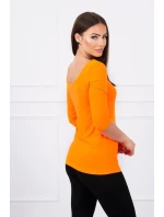 Blúzka s okrúhlym výstrihom oranžová neónová Blúzka s okrúhlym výstrihom oranžová neónová