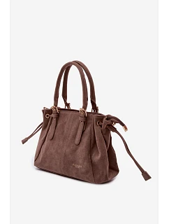 Eko semišová kabelka tmavě béžová model 22111510 - Flora&Co