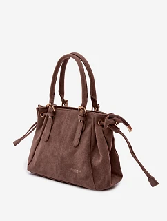 Eko semišová kabelka tmavě béžová model 22111510 - Flora&Co