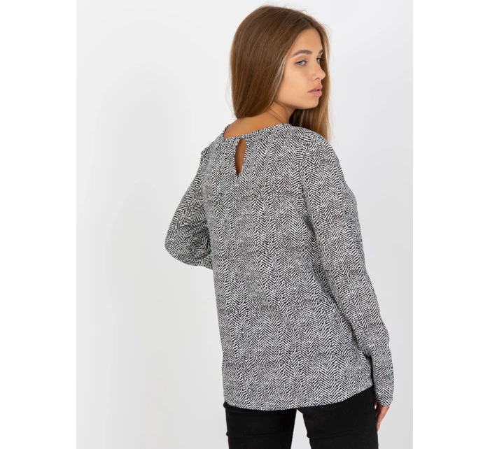 Blúzka D73771M10971AEN čiernobiela