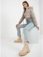 Dámska bunda NM KR D2 3869 13P tmavo lila