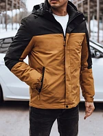 Pánska zimná bunda s kapucňou FashionStreet camel TX4898