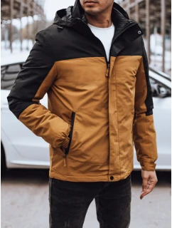 Pánska zimná bunda s kapucňou FashionStreet camel TX4898