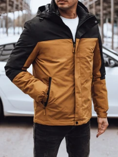 Pánska zimná bunda s kapucňou FashionStreet camel TX4898