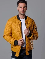 Pánsky prešívaný bomber tmavožltý (MY01-23)