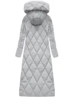 Dámska dlhá zimná bunda s kapucňou (7688)
