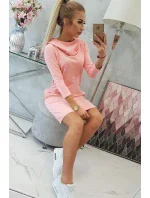 Šaty s kapucí a kapsami meruňková Šaty s kapucí a kapsami meruňková