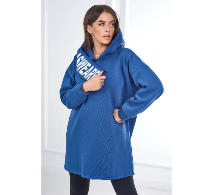 Zateplená mikina s kapucňou z džínsoviny