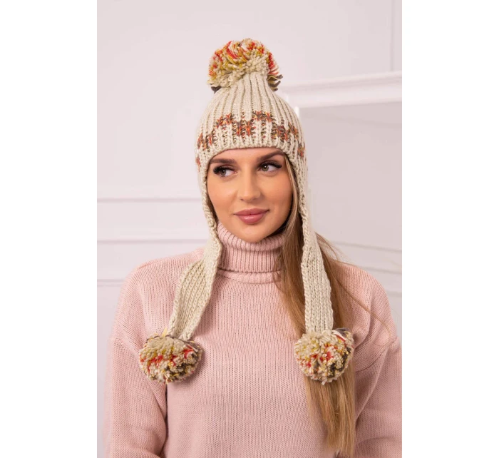 Dámská klapka na uši Nadia model 18751627 béžová - K-Fashion Dámská klapka na uši Nadia model 18751627 béžová - K-Fashion