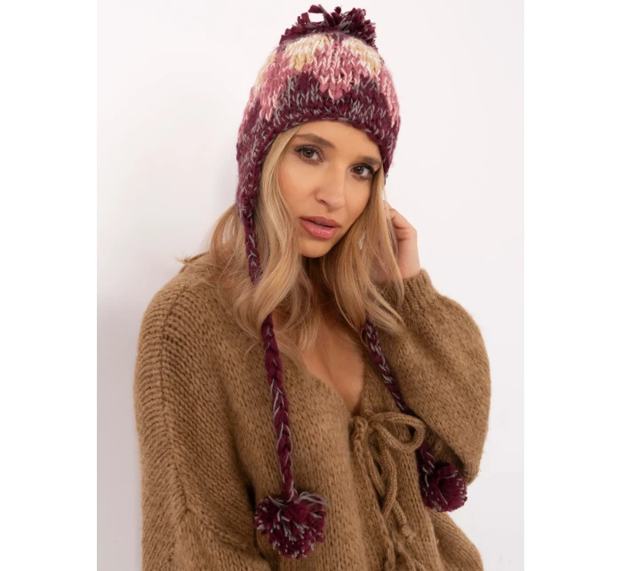 Czapka AT CZ model 20752311 bordowy - FPrice