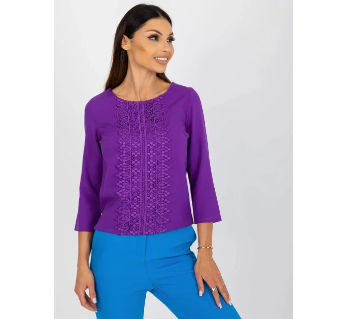 Dámska blúzka LK BZ 506521.90 tmavo fialová - Lakerta