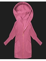 bunda s kapucí, špinavě růžová model 22395550 - MADE IN ITALY