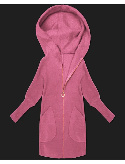 bunda s kapucí, špinavě růžová model 22395550 - MADE IN ITALY