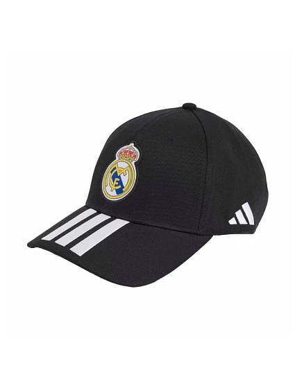 Čiapka s kšiltom adidas Real Madrid, čierno-biela, KQ9575