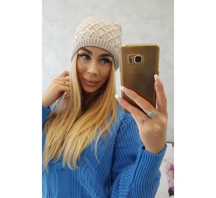 Fleecová čepice model 18750819 béžová - K-Fashion