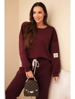 Súprava mikina + nohavice butter dark burgundy Súprava mikina + nohavice butter dark burgundy