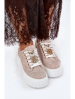 Tenisky Na Platformě S   Béžové model 21691054 - S.Barski