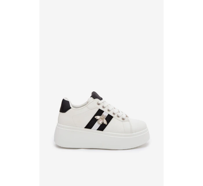 Dámské tenisky na platformě s bílým přívěskem model 21918936 - Boto