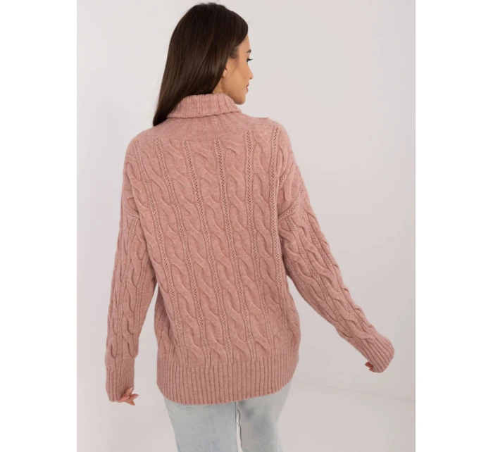 Sweter AT SW model 20470295 ciemny różowy - FPrice Sweter AT SW model 20470295 ciemny różowy - FPrice