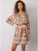 Šaty DHJ SK béžová model 16292320 - FPrice Šaty DHJ SK béžová model 16292320 - FPrice