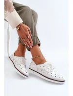 Dámske kožené topánky, biele S.Barski Dámske kožené topánky, biele S.Barski