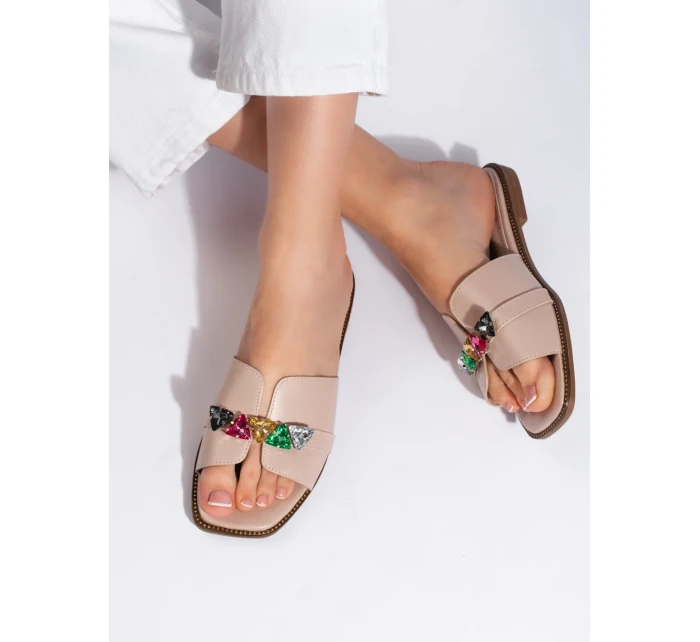 Klasické hnědé nazouváky dámské bez podpatku Klasické hnědé nazouváky dámské bez podpatku