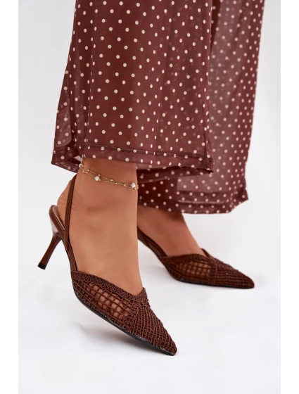 Sandále na podpätku model 224494 Vykročte štýlovo