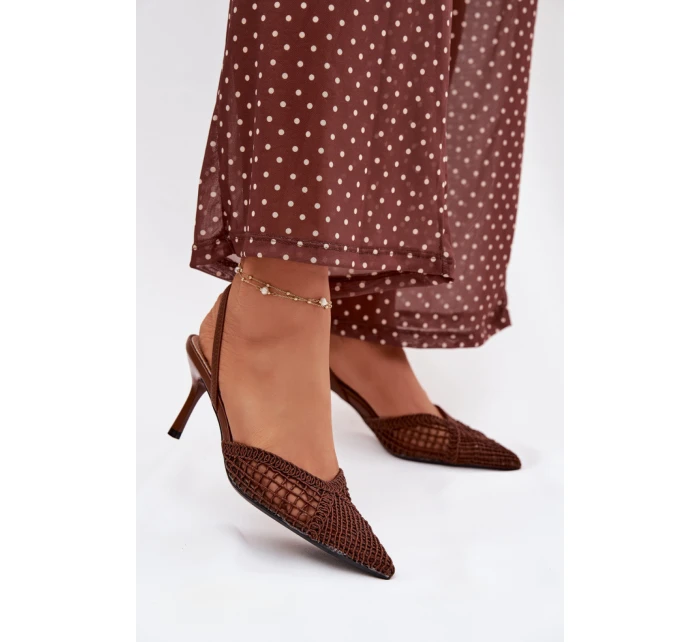 Sandále na podpätku model 224494 Vykročte štýlovo