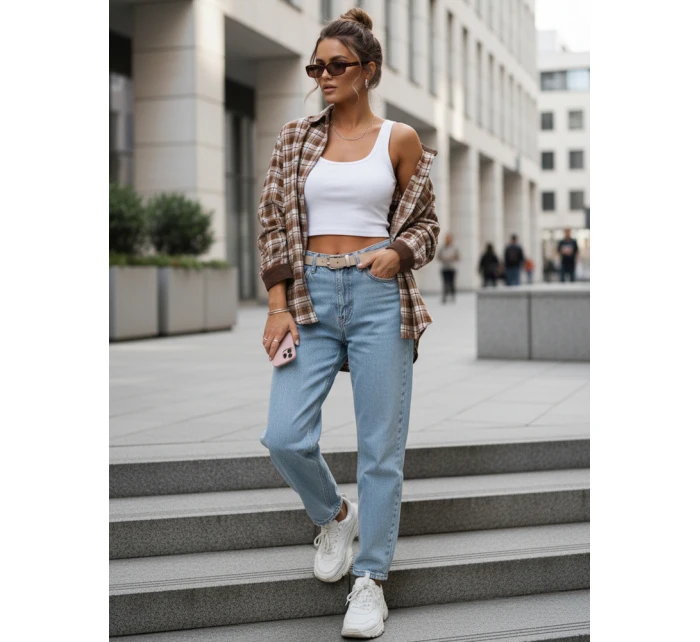 Koszula damska na w brązowa model 22030002 - FashionStreet