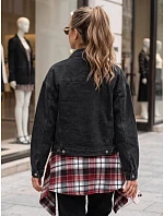 Dámská džínová přechodová bunda, černá, FashionStreet TY6012 Dámská džínová přechodová bunda, černá, FashionStreet TY6012