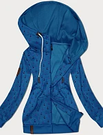 Teplá mikina na zips s kotvami modrá (2307)