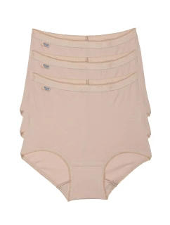 Dámske nohavičky Basic Maxi Beige 3 Pack - Sloggi