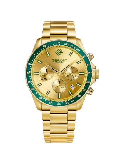 Pánské hodinky Chronograph Sapphire Gold Green model 21807579 - Giewont Pánské hodinky Chronograph Sapphire Gold Green model 21807579 - Giewont