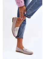 Dámske mokasíny 1AY / 5042 Light grey - Super mode