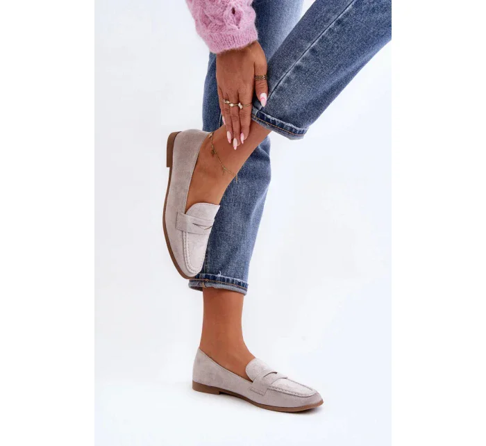 Dámske mokasíny 1AY / 5042 Light grey - Super mode