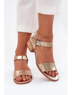 Sandále na podpätku model 213021 Step in style