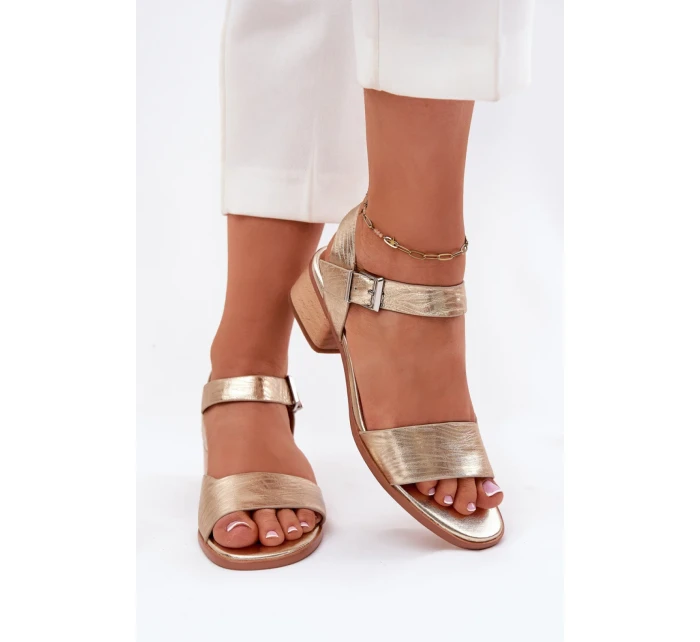 Sandále na podpätku model 213021 Step in style