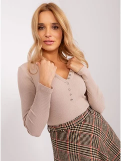 Béžová pruhovaná blúzka BASIC FEEL GOOD (RV-BZ-9209.36P)