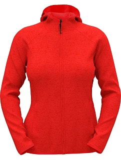 Stedman Lux Knit Fleece Jacket Women Dámska pletená fleecová bunda s kapucňou 05.5560 šarlátovo červená melírovaná