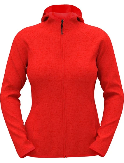 Stedman Lux Knit Fleece Jacket Women Dámska pletená fleecová bunda s kapucňou 05.5560 šarlátovo červená melírovaná