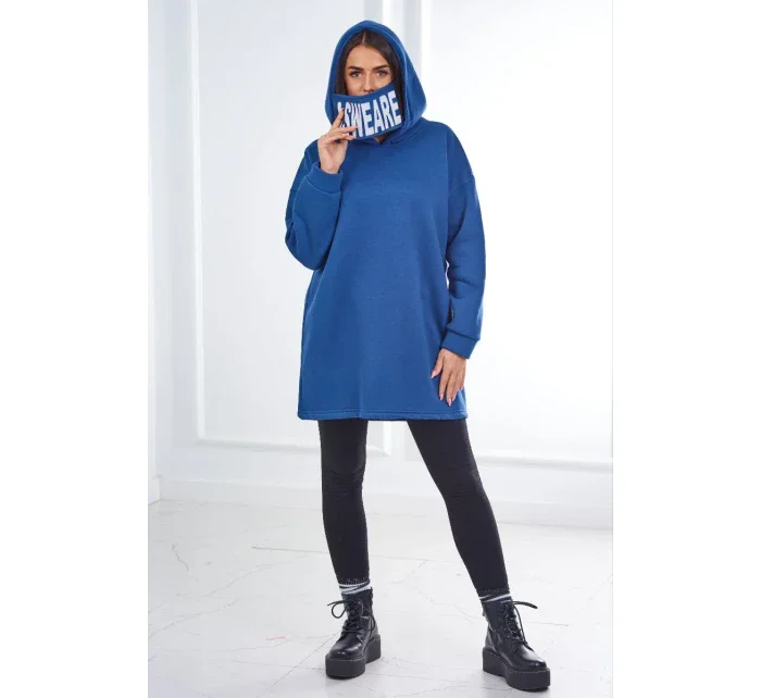 Zateplená mikina s kapucňou z džínsoviny