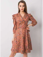 Sukienka LK SK model 20513990 ciemny pomarańczowy - FPrice Sukienka LK SK model 20513990 ciemny pomarańczowy - FPrice