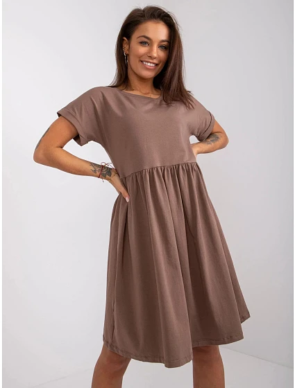 Dámské šaty RV SK model 22145655 Hnědá - Rue Paris