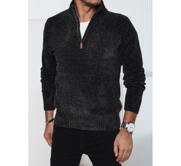 Pánsky tmavosivý sveter FashionStreet WX2237 Pánsky tmavosivý sveter FashionStreet WX2237