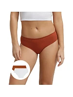 Dámske nohavičky 2 ks DIM BODY TOUCH MIDI BRIEF 2x - DIM - tehlová