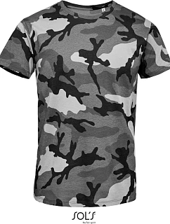 SOL'S Camo Men Pánské maskáčové tričko model 22461318 grey camo