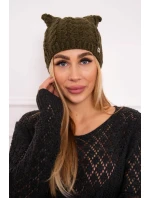 khaki fleecová čepice model 18750013 - K-Fashion