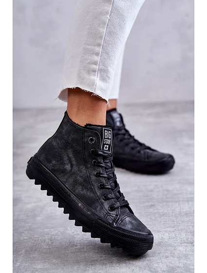 Dámské Tenisky Big Star Vysoké Zateplené Černé model 21595947 - Big Star Shoes